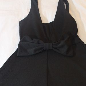 All Black Dress with Bow Detail in Back